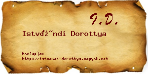 Istvándi Dorottya névjegykártya