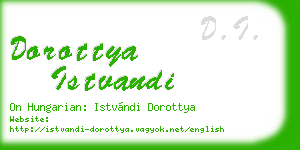 dorottya istvandi business card